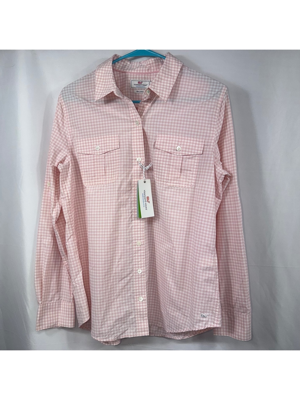 Vineyard Vines Women’s 8 Pink Gingham Button Down NWT